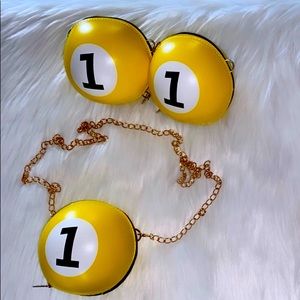 Shot Caller 8ball Yellow Mini Purse